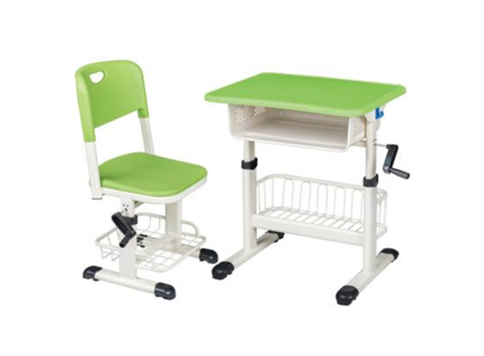 HL-A2005 塑钢手摇式升降课桌椅