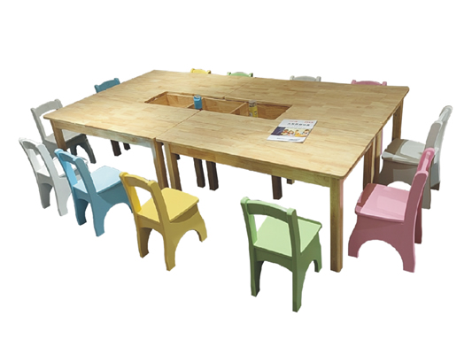 定制学校实木课桌椅单人多人学习桌幼儿园课桌椅实木多功能学习桌